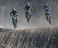 Motocross racers at the Chupacabra desert race in Gallup, NM