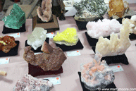 Mineral display at the Silver City Gem and Mineral Show